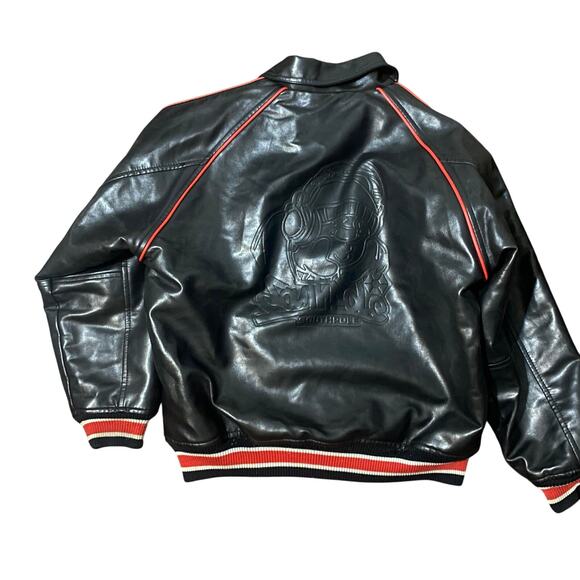 Southpole Varsity Style Faux Leather Bomber Jacket Size Large - Picture 2 of 6